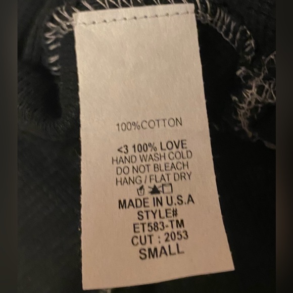 Sew In Love; small; women’s black washed out tank with slight ruffle at bottom - Picture 7 of 7